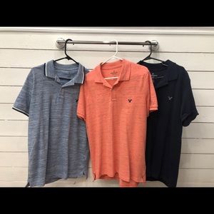 MENS American Eagle polo flex shirts set of 2